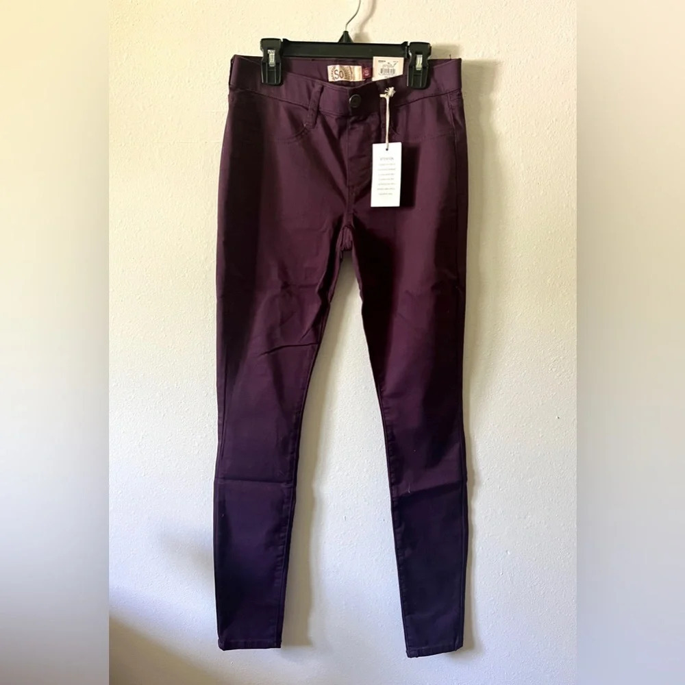 SO NWT Plum Pull-On Jeggings - Size XS - Picture 2 of 8